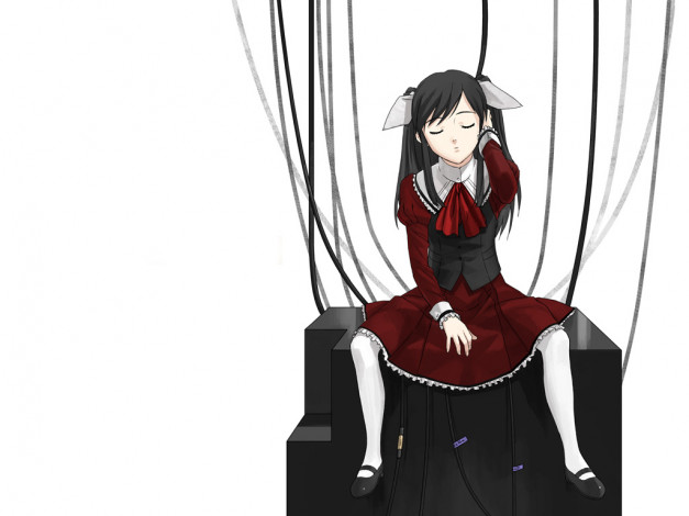 Обои картинки фото аниме, headphones, instrumental