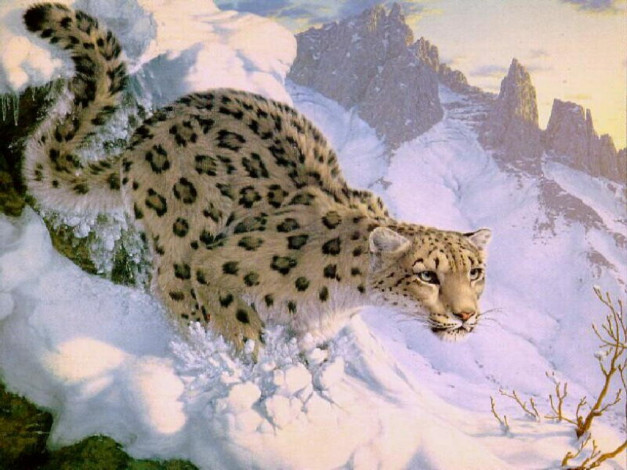 Обои картинки фото рисованные, животные, барсы