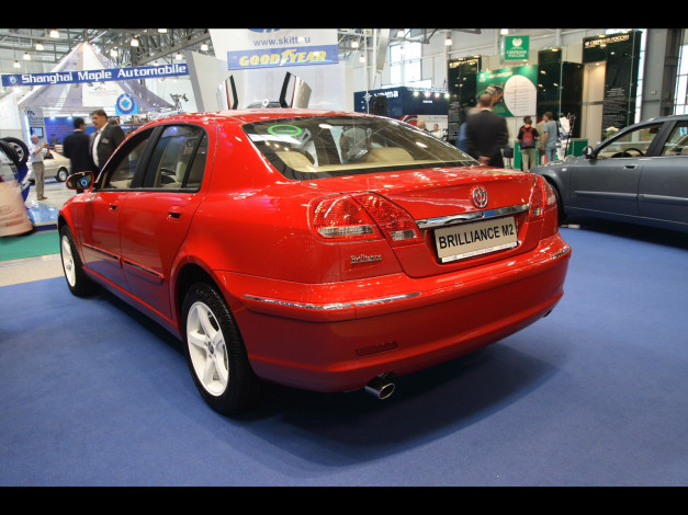 Обои картинки фото brilliance, m2, автомобили, выставки, уличные, фото