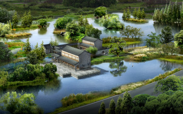 Картинка 3д графика architecture архитектура