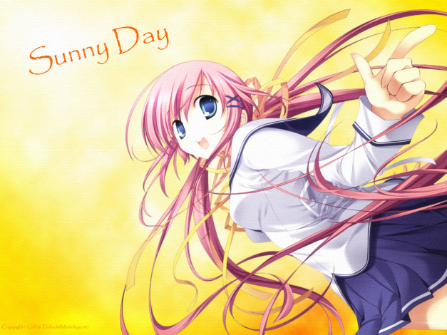 Обои картинки фото аниме, gift, eternal, rainbow