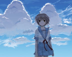Картинка аниме the melancholy of haruhi suzumiya