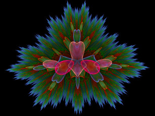 Картинка 3д графика fractal фракталы фрактал узор