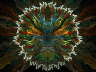 Картинка 3д графика fractal фракталы узор абстракция