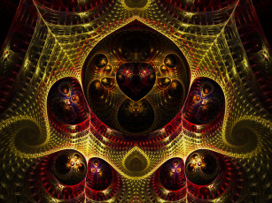 Картинка 3д графика fractal фракталы узор абстракция