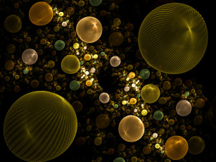 Картинка 3д графика шары абстракция узор