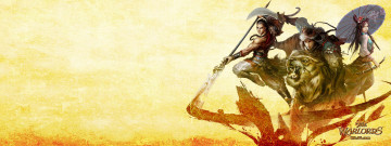 обоя видео, игры, the, warlords, зонт, воины, тигр