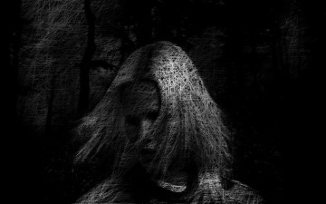 Картинка 3д графика abstract абстракции тёмный девушка