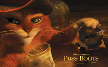 обоя puss, in, boots, мультфильмы, кот, в, сапогах