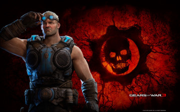 Картинка видео игры gears of war череп воин