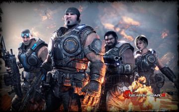 Картинка видео игры gears of war воины