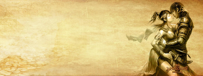 Обои картинки фото видео, игры, the, warlords, поцелуй, парень, девушка