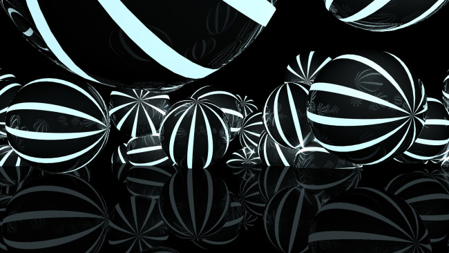 Обои картинки фото 3д, графика, шары, тёмный