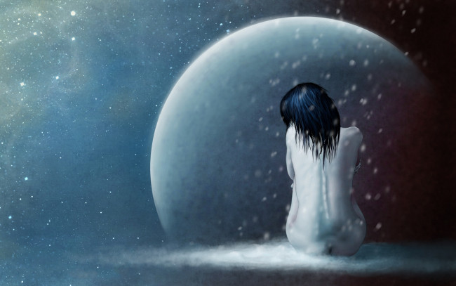 Обои картинки фото фэнтези, девушки, планета