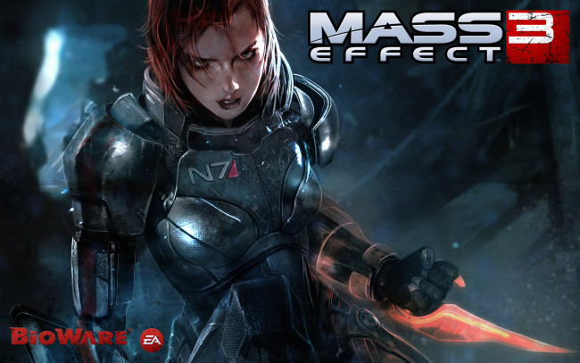 Обои картинки фото видео, игры, mass, effect, девушка