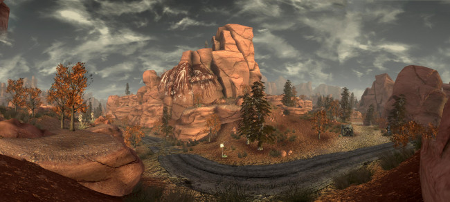 Обои картинки фото mountain, 3д, графика, nature, landscape, природа, рисунки, дорога, гора