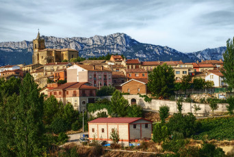 Картинка испания риоха алавеса города панорамы здания деревья панорама