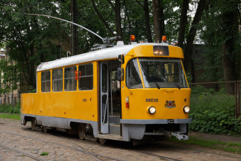 Картинка техника трамваи город трамвай рельсы улица