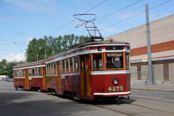 Картинка техника трамваи улица город трамвай рельсы