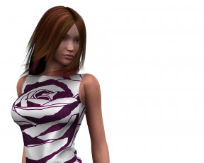 Картинка 3д+графика люди+ people девушка взгляд фон