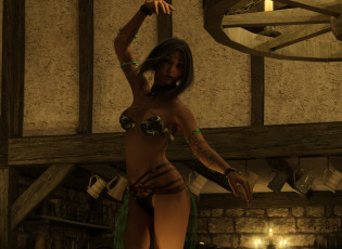 Картинка 3д+графика люди+ people фон поза взгляд девушка