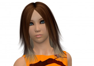 Картинка 3д+графика портрет+ portraits девушка фон взгляд