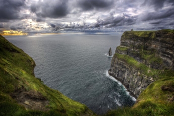 Картинка природа побережье тучи бухта океан скалы