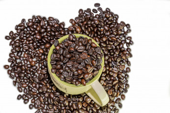 Картинка еда кофе +кофейные+зёрна зерна кружка