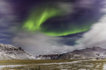 Картинка природа северное+сияние сполохи