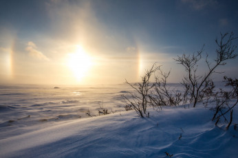 Картинка природа зима сияние снег