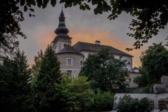 Картинка замок+вайнберг города замки+австрии шпиль замок