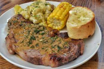 Картинка еда мясные+блюда кукуруза стейк