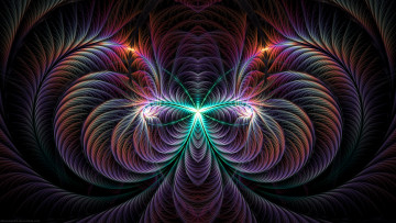 Картинка 3д+графика фракталы+ fractal цвета фон узор