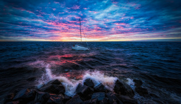 Картинка корабли Яхты небо лодка море