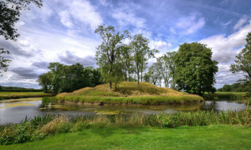 Картинка природа реки озера река лес островок