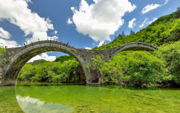 Картинка природа реки озера лес река мост