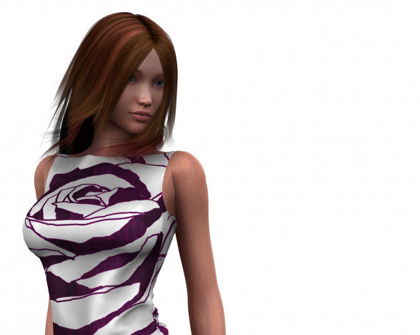 Обои картинки фото 3д графика, люди , people, девушка, взгляд, фон