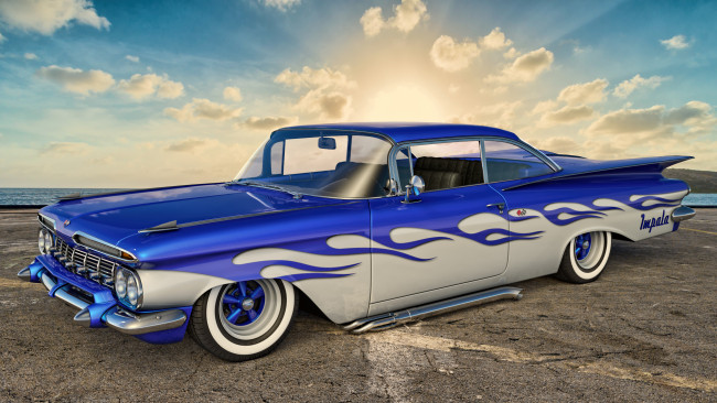 Обои картинки фото автомобили, 3д, фон, автомобиль