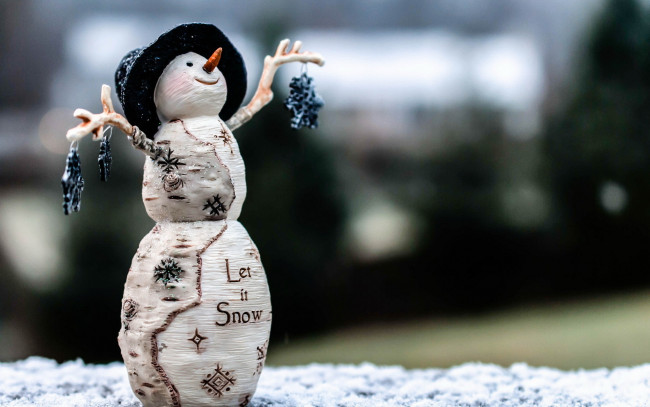 Обои картинки фото праздничные, снеговики, снеговик