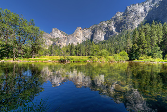 Обои картинки фото природа, реки, озера, река, лес, горы