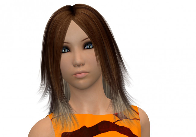 Обои картинки фото 3д графика, портрет , portraits, девушка, фон, взгляд