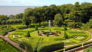 Картинка природа парк фонтан дизайн ландшафтный