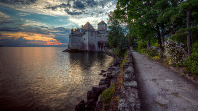 Обои картинки фото города, - пейзажи, озеро