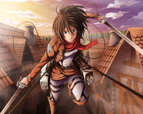 Картинка аниме shingeki+no+kyojin атака титанов