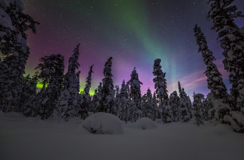 Картинка природа северное+сияние простор