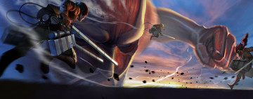 Картинка аниме shingeki+no+kyojin атака титанов