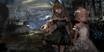 Картинка аниме животные +существа девушки