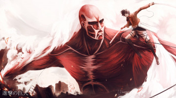Картинка аниме shingeki+no+kyojin атака титанов