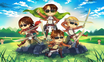 Картинка аниме shingeki+no+kyojin атака титанов