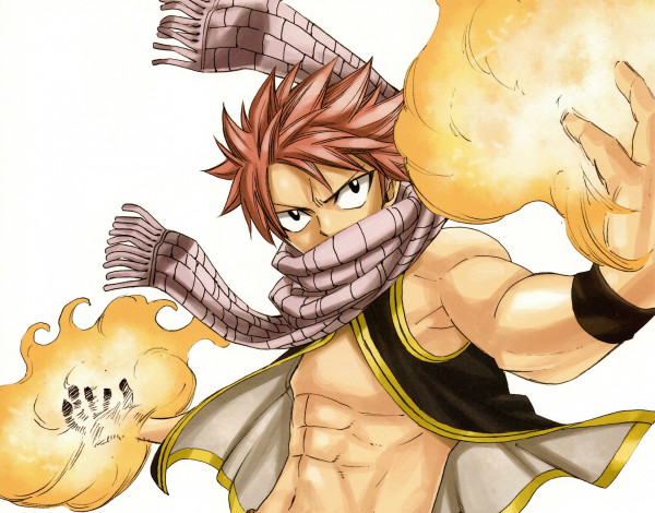 Обои картинки фото аниме, fairy tail, нацу